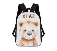 sinyumoney Mochila Escolar Impresa En 3D 17inch Mochila Infantil Cute Watercolor Bear Nursery Bolsas Para Libros Bolsas De Viaje De Alta Capacidad Para Niños/estudiantes/adultos