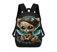 sinyumoney Mochila Escolar Impresa En 3D 17inch Mochila Infantil Day of The Dead Kitty Art Print Bolsas Para Libros Bolsas De Viaje De Alta Capacidad Para Niños/estudiantes/adultos