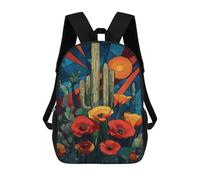 sinyumoney Mochila Escolar Impresa En 3D 17inch Mochila Infantil Desert Sunset Stained Glass Bolsas Para Libros Bolsas De Viaje De Alta Capacidad Para Niños/estudiantes/adultos