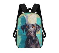 sinyumoney Mochila Escolar Impresa En 3D 17inch Mochila Infantil Dog with Toilet Paper Hat Bolsas Para Libros Bolsas De Viaje De Alta Capacidad Para Niños/estudiantes/adultos