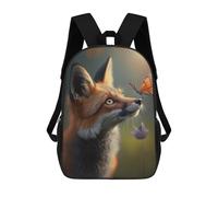 sinyumoney Mochila Escolar Impresa En 3D 17inch Mochila Infantil Fantasy Fox Butterfly Bolsas Para Libros Bolsas De Viaje De Alta Capacidad Para Niños/estudiantes/adultos