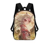 sinyumoney Mochila Escolar Impresa En 3D 17inch Mochila Infantil Fox Mask Moonlit Fantasy Bolsas Para Libros Bolsas De Viaje De Alta Capacidad Para Niños/estudiantes/adultos