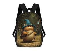 sinyumoney Mochila Escolar Impresa En 3D 17inch Mochila Infantil Funny Cat Wizard in Forest Bolsas Para Libros Bolsas De Viaje De Alta Capacidad Para Niños/estudiantes/adultos