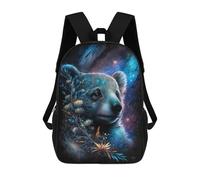 sinyumoney Mochila Escolar Impresa En 3D 17inch Mochila Infantil Galactic Bear Fantasy Art Print Bolsas Para Libros Bolsas De Viaje De Alta Capacidad Para Niños/estudiantes/adultos