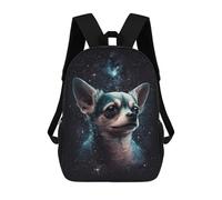 sinyumoney Mochila Escolar Impresa En 3D 17inch Mochila Infantil Galactic Chihuahua Cosmic Companion Bolsas Para Libros Bolsas De Viaje De Alta Capacidad Para Niños/estudiantes/adultos