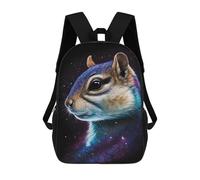 sinyumoney Mochila Escolar Impresa En 3D 17inch Mochila Infantil Galactic Chipmunk Portrait Bolsas Para Libros Bolsas De Viaje De Alta Capacidad Para Niños/estudiantes/adultos