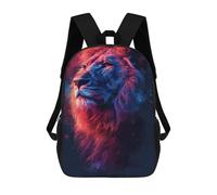 sinyumoney Mochila Escolar Impresa En 3D 17inch Mochila Infantil Galactic Lion Majesty -3 Bolsas Para Libros Bolsas De Viaje De Alta Capacidad Para Niños/estudiantes/adultos