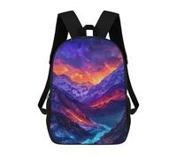 sinyumoney Mochila Escolar Impresa En 3D 17inch Mochila Infantil Galactic Mountain Range -1 Bolsas Para Libros Bolsas De Viaje De Alta Capacidad Para Niños/estudiantes/adultos