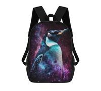 sinyumoney Mochila Escolar Impresa En 3D 17inch Mochila Infantil Galactic Penguin Art Print-3 Bolsas Para Libros Bolsas De Viaje De Alta Capacidad Para Niños/estudiantes/adultos