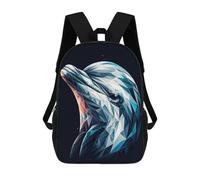 sinyumoney Mochila Escolar Impresa En 3D 17inch Mochila Infantil Geometric Dolphin Bolsas Para Libros Bolsas De Viaje De Alta Capacidad Para Niños/estudiantes/adultos