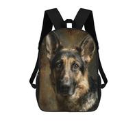sinyumoney Mochila Escolar Impresa En 3D 17inch Mochila Infantil German Shepherd Dog Portrait-2 Bolsas Para Libros Bolsas De Viaje De Alta Capacidad Para Niños/estudiantes/adultos