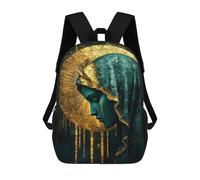 sinyumoney Mochila Escolar Impresa En 3D 17inch Mochila Infantil Golden Halo Statue Decor Bolsas Para Libros Bolsas De Viaje De Alta Capacidad Para Niños/estudiantes/adultos