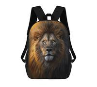 sinyumoney Mochila Escolar Impresa En 3D 17inch Mochila Infantil Golden Mane Lion Portrait Bolsas Para Libros Bolsas De Viaje De Alta Capacidad Para Niños/estudiantes/adultos