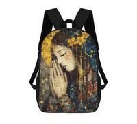 sinyumoney Mochila Escolar Impresa En 3D 17inch Mochila Infantil Golden Mosaic Woman Portrait Bolsas Para Libros Bolsas De Viaje De Alta Capacidad Para Niños/estudiantes/adultos