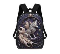 sinyumoney Mochila Escolar Impresa En 3D 17inch Mochila Infantil Guardian Steampunk Fox Bolsas Para Libros Bolsas De Viaje De Alta Capacidad Para Niños/estudiantes/adultos