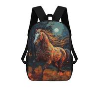sinyumoney Mochila Escolar Impresa En 3D 17inch Mochila Infantil Horse Abstract Bolsas Para Libros Bolsas De Viaje De Alta Capacidad Para Niños/estudiantes/adultos