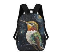 sinyumoney Mochila Escolar Impresa En 3D 17inch Mochila Infantil Hummingbird Starry Night Bolsas Para Libros Bolsas De Viaje De Alta Capacidad Para Niños/estudiantes/adultos