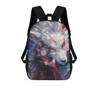 sinyumoney Mochila Escolar Impresa En 3D 17inch Mochila Infantil Japanese Fox Spirit Artwork Bolsas Para Libros Bolsas De Viaje De Alta Capacidad Para Niños/estudiantes/adultos