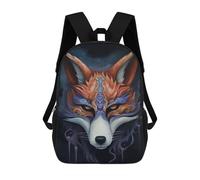 sinyumoney Mochila Escolar Impresa En 3D 17inch Mochila Infantil Kitsune Fox Mask Charm Bolsas Para Libros Bolsas De Viaje De Alta Capacidad Para Niños/estudiantes/adultos