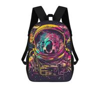 sinyumoney Mochila Escolar Impresa En 3D 17inch Mochila Infantil Koala Astronaut Space Art Print Bolsas Para Libros Bolsas De Viaje De Alta Capacidad Para Niños/estudiantes/adultos