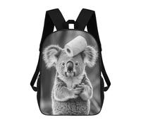 sinyumoney Mochila Escolar Impresa En 3D 17inch Mochila Infantil Koala with Toilet Paper Roll on Head Bolsas Para Libros Bolsas De Viaje De Alta Capacidad Para Niños/estudiantes/adultos