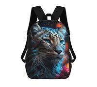 sinyumoney Mochila Escolar Impresa En 3D 17inch Mochila Infantil Leopard with Blue Eyes -6 Bolsas Para Libros Bolsas De Viaje De Alta Capacidad Para Niños/estudiantes/adultos
