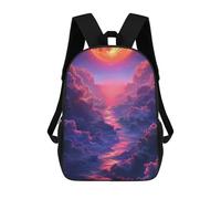 sinyumoney Mochila Escolar Impresa En 3D 17inch Mochila Infantil Magical Clouds Sunset Sky Bolsas Para Libros Bolsas De Viaje De Alta Capacidad Para Niños/estudiantes/adultos