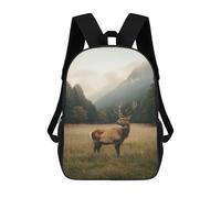 sinyumoney Mochila Escolar Impresa En 3D 17inch Mochila Infantil Majestic Deer in Foggy Forest Bolsas Para Libros Bolsas De Viaje De Alta Capacidad Para Niños/estudiantes/adultos