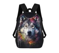 sinyumoney Mochila Escolar Impresa En 3D 17inch Mochila Infantil Malamute Dog Painting Bolsas Para Libros Bolsas De Viaje De Alta Capacidad Para Niños/estudiantes/adultos