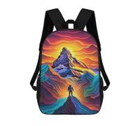 sinyumoney Mochila Escolar Impresa En 3D 17inch Mochila Infantil Mountain Summit Adventure -2 Bolsas Para Libros Bolsas De Viaje De Alta Capacidad Para Niños/estudiantes/adultos