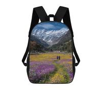 sinyumoney Mochila Escolar Impresa En 3D 17inch Mochila Infantil Mountain Valley Flowers Hike -1 Bolsas Para Libros Bolsas De Viaje De Alta Capacidad Para Niños/estudiantes/adultos
