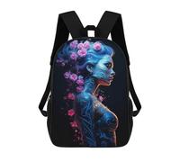 sinyumoney Mochila Escolar Impresa En 3D 17inch Mochila Infantil Neon Floral Girl Bolsas Para Libros Bolsas De Viaje De Alta Capacidad Para Niños/estudiantes/adultos