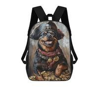 sinyumoney Mochila Escolar Impresa En 3D 17inch Mochila Infantil Pirate Dog Treasure Chest-100 Bolsas Para Libros Bolsas De Viaje De Alta Capacidad Para Niños/estudiantes/adultos