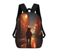 sinyumoney Mochila Escolar Impresa En 3D 17inch Mochila Infantil Red Light District Bear Bolsas Para Libros Bolsas De Viaje De Alta Capacidad Para Niños/estudiantes/adultos