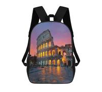 sinyumoney Mochila Escolar Impresa En 3D 17inch Mochila Infantil Romantic Colosseum Sunset Bolsas Para Libros Bolsas De Viaje De Alta Capacidad Para Niños/estudiantes/adultos