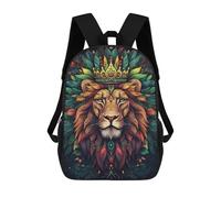 sinyumoney Mochila Escolar Impresa En 3D 17inch Mochila Infantil Royal Lion Art Print Bolsas Para Libros Bolsas De Viaje De Alta Capacidad Para Niños/estudiantes/adultos