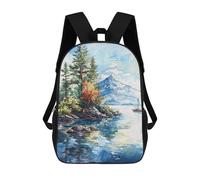 sinyumoney Mochila Escolar Impresa En 3D 17inch Mochila Infantil Sail Mountain View Bolsas Para Libros Bolsas De Viaje De Alta Capacidad Para Niños/estudiantes/adultos