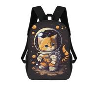 sinyumoney Mochila Escolar Impresa En 3D 17inch Mochila Infantil Space Cat Adventure -3 Bolsas Para Libros Bolsas De Viaje De Alta Capacidad Para Niños/estudiantes/adultos