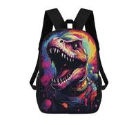 sinyumoney Mochila Escolar Impresa En 3D 17inch Mochila Infantil Space Dinosaur Astronaut Art Print -3 Bolsas Para Libros Bolsas De Viaje De Alta Capacidad Para Niños/estudiantes/adultos