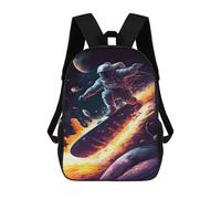 sinyumoney Mochila Escolar Impresa En 3D 17inch Mochila Infantil Space Surfing Adventure -6 Bolsas Para Libros Bolsas De Viaje De Alta Capacidad Para Niños/estudiantes/adultos