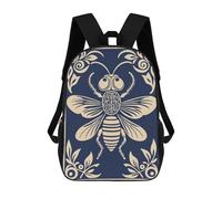 sinyumoney Mochila Escolar Impresa En 3D 17inch Mochila Infantil Stylized Bee Illustration Bolsas Para Libros Bolsas De Viaje De Alta Capacidad Para Niños/estudiantes/adultos