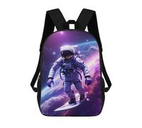 sinyumoney Mochila Escolar Impresa En 3D 17inch Mochila Infantil Surfing Astronaut Space Bolsas Para Libros Bolsas De Viaje De Alta Capacidad Para Niños/estudiantes/adultos