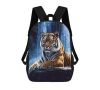 sinyumoney Mochila Escolar Impresa En 3D 17inch Mochila Infantil Tiger Waterfall Nature Scene Bolsas Para Libros Bolsas De Viaje De Alta Capacidad Para Niños/estudiantes/adultos