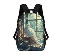 sinyumoney Mochila Escolar Impresa En 3D 17inch Mochila Infantil Whispering Feathers A Magical Library Scene Bolsas Para Libros Bolsas De Viaje De Alta Capacidad Para Niños/estudiantes/adultos