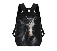 sinyumoney Mochila Escolar Impresa En 3D 17inch Mochila Infantil White Horse Is Running Bolsas Para Libros Bolsas De Viaje De Alta Capacidad Para Niños/estudiantes/adultos