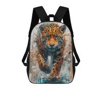 sinyumoney Mochila Escolar Impresa En 3D 17inch Mochila Infantil Wild Leopard Abstract Art Print Bolsas Para Libros Bolsas De Viaje De Alta Capacidad Para Niños/estudiantes/adultos