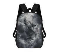 sinyumoney Mochila Escolar Impresa En 3D 17inch Mochila Infantil Wolf Howling at Moon Bolsas Para Libros Bolsas De Viaje De Alta Capacidad Para Niños/estudiantes/adultos