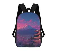 sinyumoney Mochila Escolar Impresa En 3D 17inch Mount Fuji Night View Mochila Infantil Mochila Escolar Linda Mochila De Moda Casual Para Niños Y Niñas