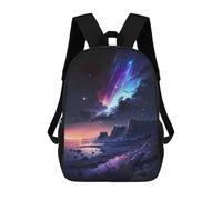sinyumoney Mochila Escolar Impresa En 3D 17inch Night Sky with Shooting Stars Mochila Infantil Mochila Escolar Linda Mochila De Moda Casual Para Niños Y Niñas