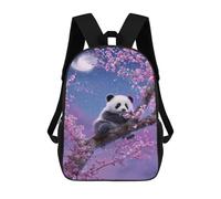 sinyumoney Mochila Escolar Impresa En 3D 17inch Panda in Cherry Blossom Tree Mochila Infantil Mochila Escolar Linda Mochila De Moda Casual Para Niños Y Niñas